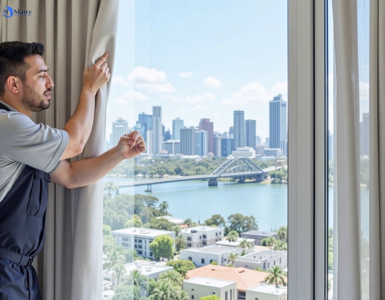 Professional curtain steam cleaning service kippa-ring QLD by Matty Curtain Cleaning